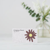 Carte De Visite Fleur en papier - Marron (Debout devant)