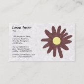Carte De Visite Fleur en papier - Marron (Dos)