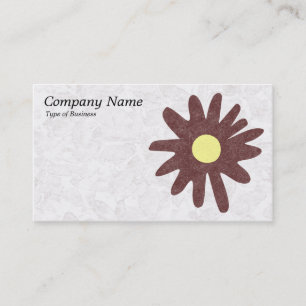 Carte De Visite Fleur en papier - Marron