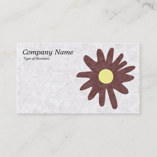 Carte De Visite Fleur en papier - Marron (Devant)
