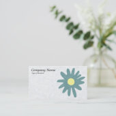 Carte De Visite Fleur en papier - Vert mousse (Debout devant)