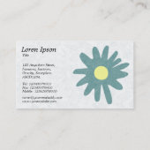 Carte De Visite Fleur en papier - Vert mousse (Dos)
