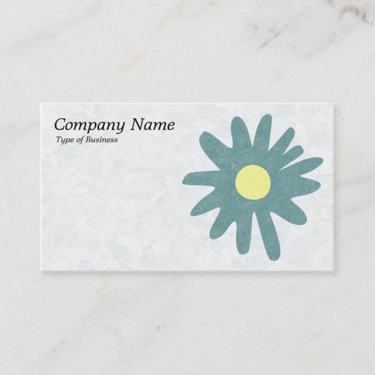 Carte De Visite Fleur en papier - Vert mousse (Devant)