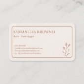 Carte De Visite Fleur encadrée en terre cuite beige (Dos)