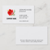 Carte De Visite Fleur | Entreprise (Devant / Derrière)