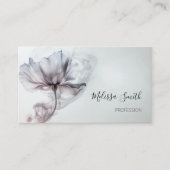 Carte De Visite Fleur Et Brouillard Mauve Transparent (Devant)