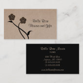 Carte de visite Fleur Fatigué, Latte (Devant / Derrière)