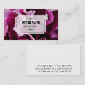 Carte De Visite Fleur | Fermer (Devant / Derrière)