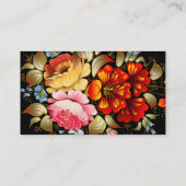 Carte De Visite Fleur fine Cool mignonne Girl Retro Floral (Dos)