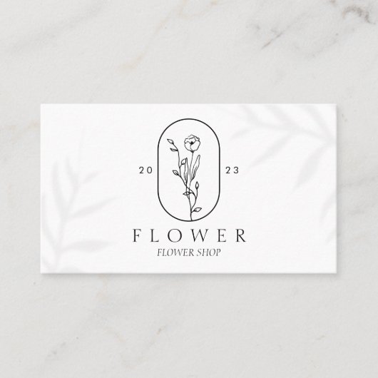 Carte De Visite Fleur & Fleur : Un Design Floral Art (Devant)