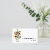 Carte De Visite Fleur fleuriste Fleur Floral Fleur de soleil (Debout devant)