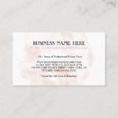 Carte De Visite Fleur Floral rose pâle (Dos)