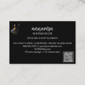 Carte De Visite *~* Fleur Floral Silver LOGO QR Gold PHOTO (Dos)