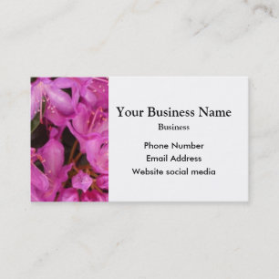 Carte De Visite Fleur florale assez rose