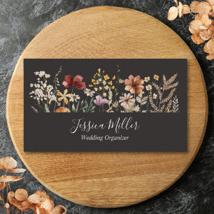 Carte De Visite Fleur florale jolie aquarelle personnalisée