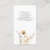 Carte De Visite Fleur florale lunaire (Dos)