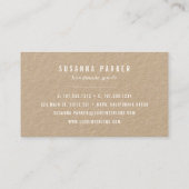 Carte De Visite Fleur floue | Aquarelle Florale Kraft (Dos)