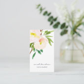 Carte De Visite Fleur floue | Aquarelle moderne Floral Vertical (Debout devant)