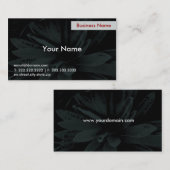 Carte De Visite Fleur foncée (Devant / Derrière)