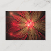 Carte De Visite Fleur fractale de fansy rouge (Devant)