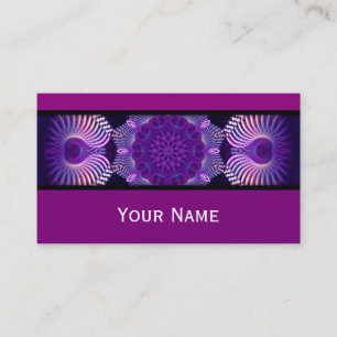 Carte De Visite Fleur fractale Kaleidoscope I + votre texte