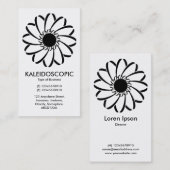 Carte De Visite Fleur géométrique 01 (Devant / Derrière)