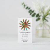 Carte De Visite Fleur géométrique Abstraite (Debout devant)