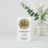 Carte De Visite Fleur géométrique Abstraite 02 (Debout devant)
