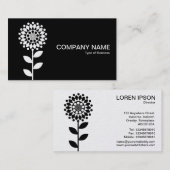 Carte De Visite Fleur géométrique - Côtés alternatifs (or) (Devant / Derrière)