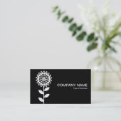 Carte De Visite Fleur géométrique - Côtés alternatifs (or) (Debout devant)