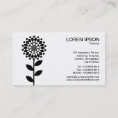 Carte De Visite Fleur géométrique - Côtés alternatifs (or) (Dos)