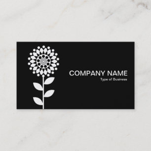 Carte De Visite Fleur géométrique - Côtés alternatifs (or)