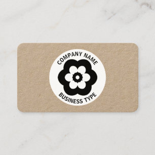 Carte De Visite Fleur géométrique - Kraft