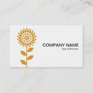 Carte De Visite Fleur géométrique - Or en blanc