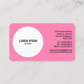 Carte De Visite Fleur géométrique - rose #FF7FB2 (Dos)