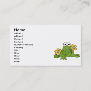 Carte De Visite fleur grenouille crapaud