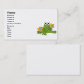 Carte De Visite fleur grenouille crapaud (Devant / Derrière)