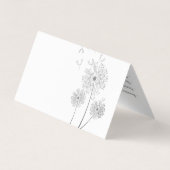 Carte De Visite Fleur Illustrée Doula Ou Mineure-Femme (Dos)