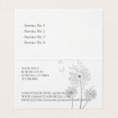 Carte De Visite Fleur Illustrée Doula Ou Mineure-Femme (Intérieur déplié)