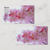 Carte De Visite Fleur japonaise de cerisier (Devant / Derrière)