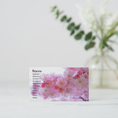 Carte De Visite Fleur japonaise de cerisier (Debout devant)