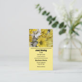 Carte De Visite Fleur Jaune (Debout devant)