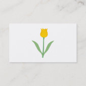 Carte De Visite Fleur jaune de tulipe (Dos)