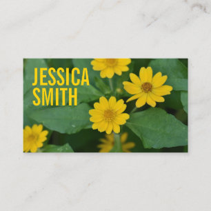 Carte De Visite Fleur Jaune Fleur Florale Nature Photographie