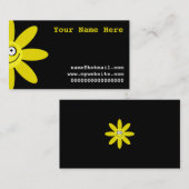 Carte De Visite Fleur jaune heureuse (Devant / Derrière)