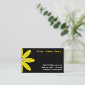 Carte De Visite Fleur jaune heureuse (Debout devant)
