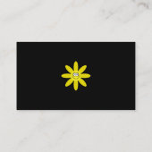 Carte De Visite Fleur jaune heureuse (Dos)