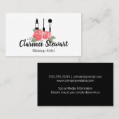 Carte De Visite Fleur / Kit de maquillage (Devant / Derrière)