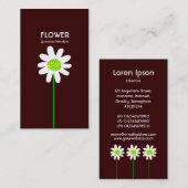 Carte De Visite Fleur longue tige - Brown foncé (Devant / Derrière)