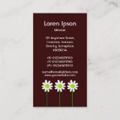 Carte De Visite Fleur longue tige - Brown foncé (Dos)